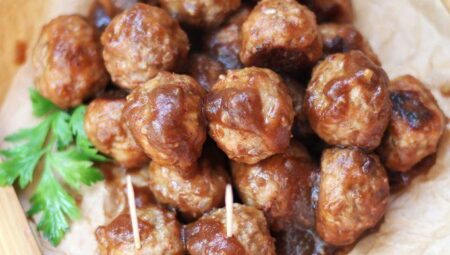 Apple Butter Meatballs