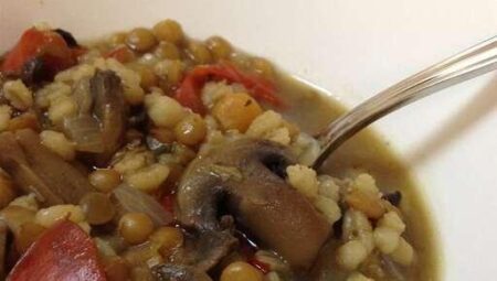 Mushroom Lentil Barley Stew