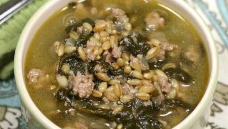 Turkey Sausage Barley Soup