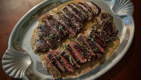 New York Strip Steak au Poivre