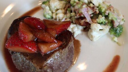 Filet Mignon and Balsamic Strawberries