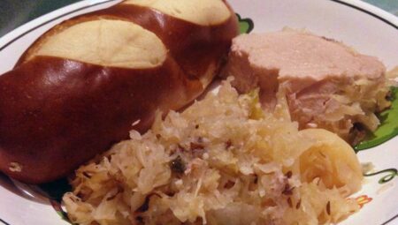 Slow Cooker German-Style Pork Roast with Sauerkraut and Potatoes