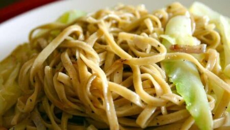 Fried Cabbage and Egg Noodles