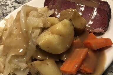 Corned Beef and Cabbage with Guinness®-Dijon Gravy