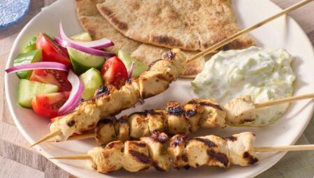 Chicken Souvlaki with Tzatziki Sauce