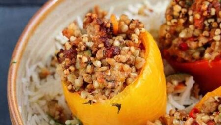 Ellen’s Vegan Stuffed Peppers